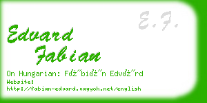 edvard fabian business card